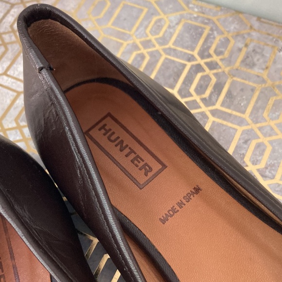 Hunter Brown Leather Dex Ballet Flats - Picture 8 of 9